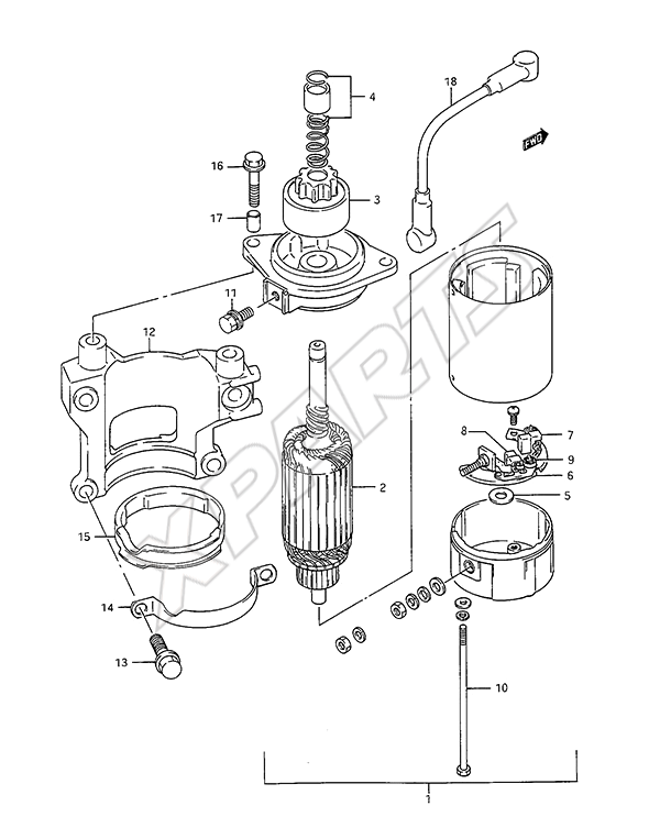  Starting Motor til Suzuki motor